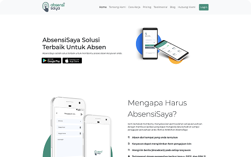 Landing Page AbsensiSaya